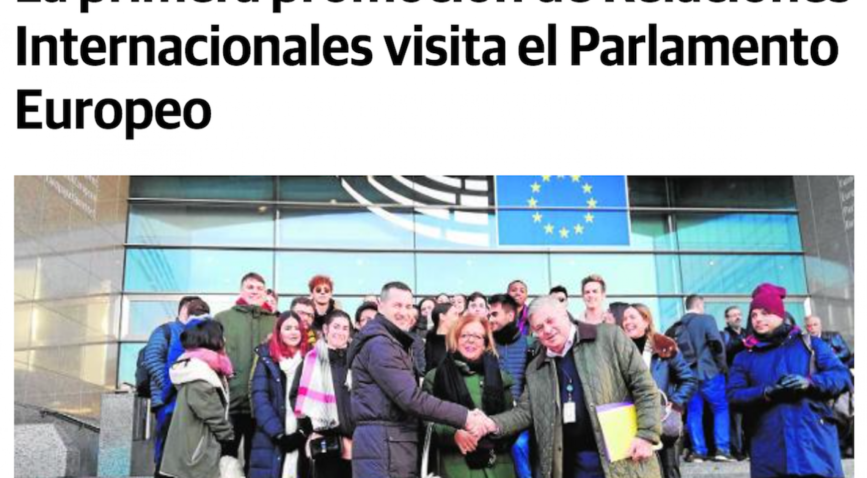 Alumnos de RRII visitan el Parlamento Europeo