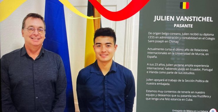 El alumno Julien Vanstichel primer internacionalista de la Región que se incorpora a la Embajada de Bélgica en Cuba