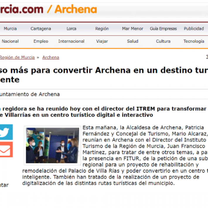 Un paso más para convertir Archena en un destino turístico inteligente